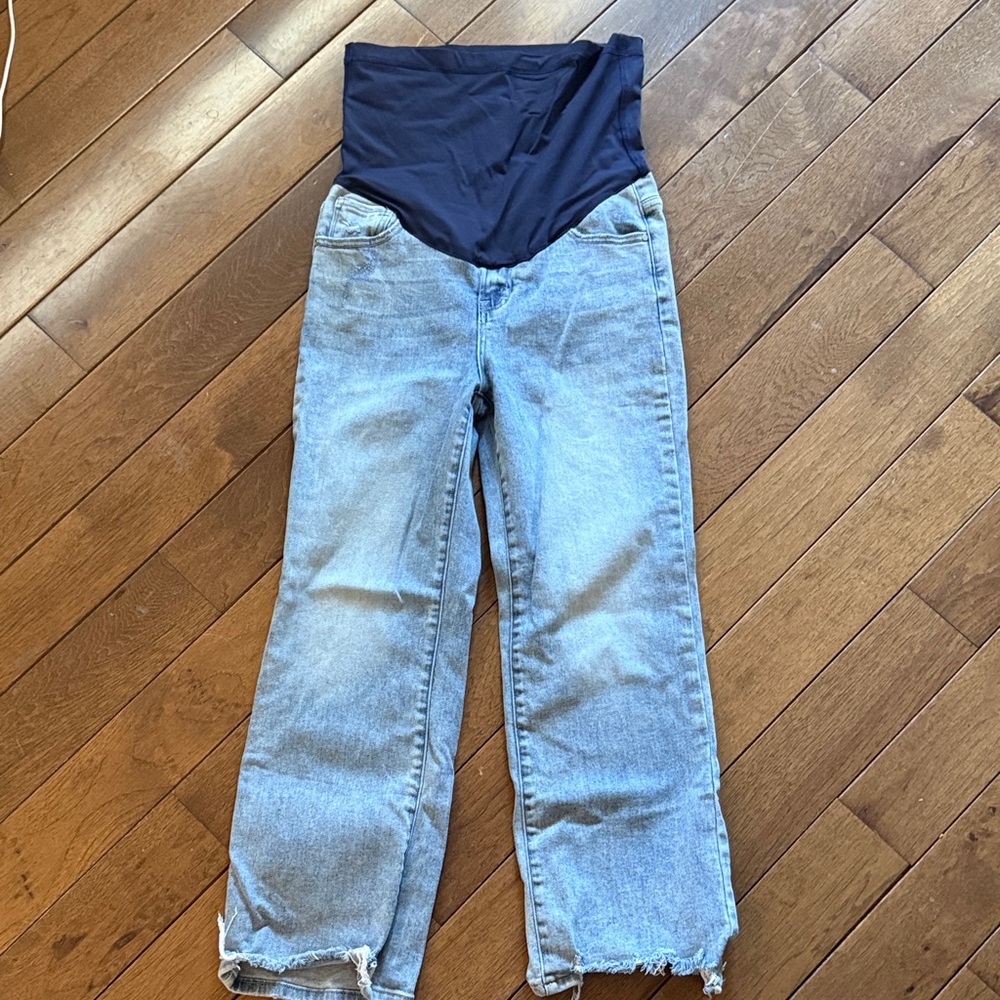 Pinkblush Blue Straight Leg Maternity Jeans